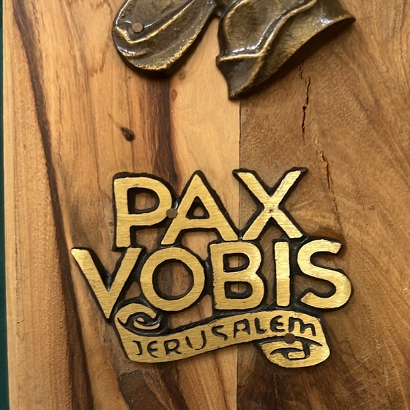 Vintage Pax Vobis and Praying Hands on Wood - Picture 3 of 16
